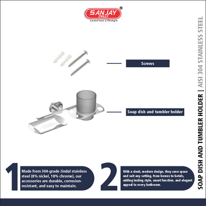 Soap Dispenser & Tumbler Holder Stello