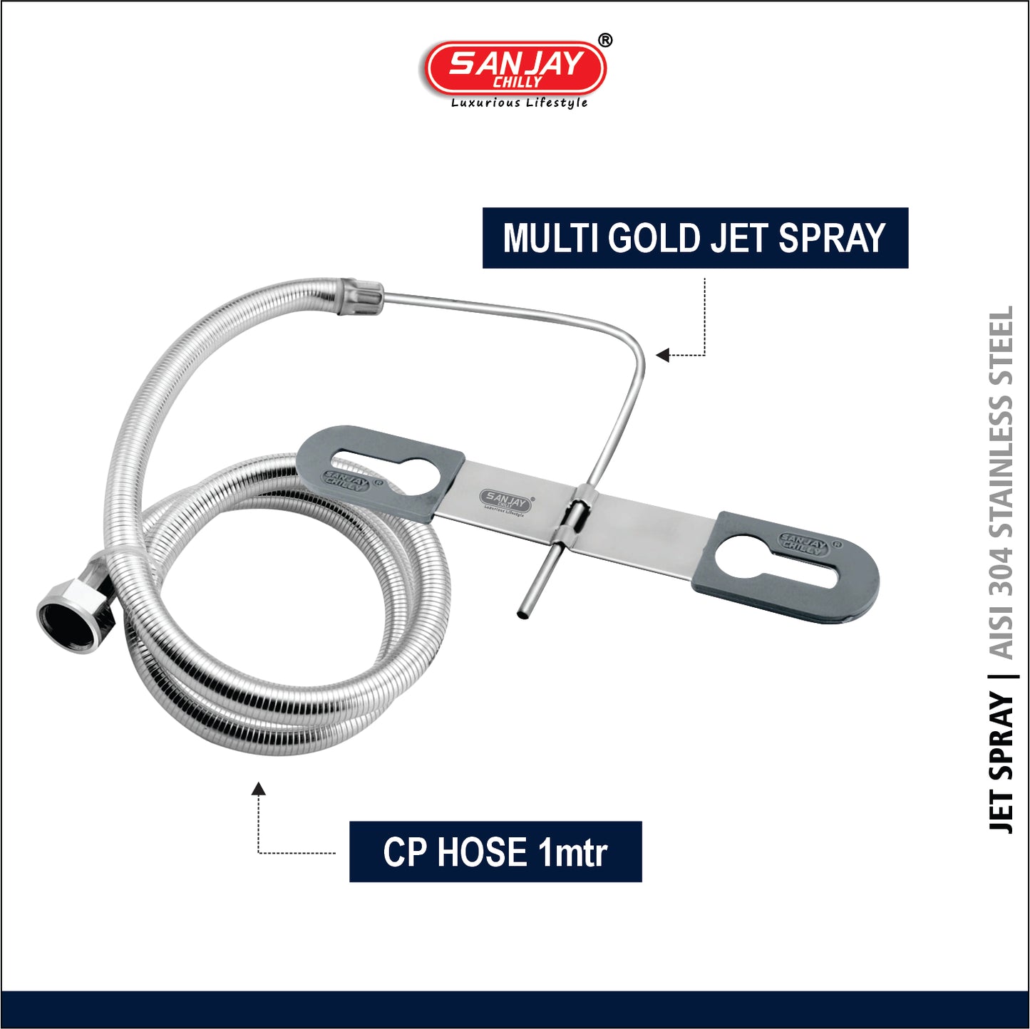 Multi Gold Jet Spray CP Hose 1 mtr