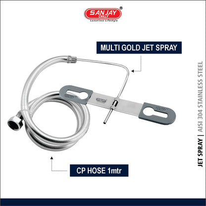 Multi Gold Jet Spray CP Hose 1 mtr