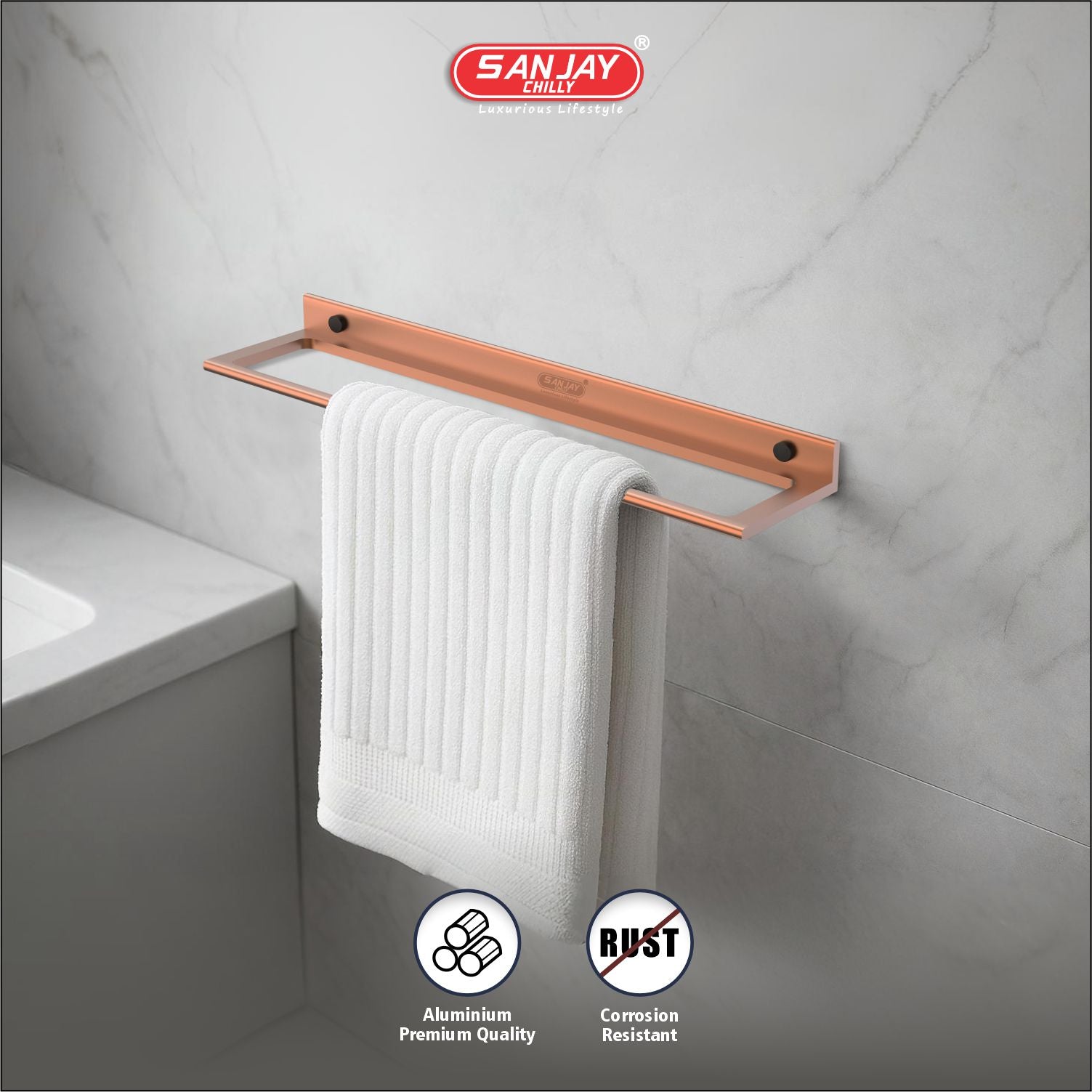 Towel Rod Rose Gold