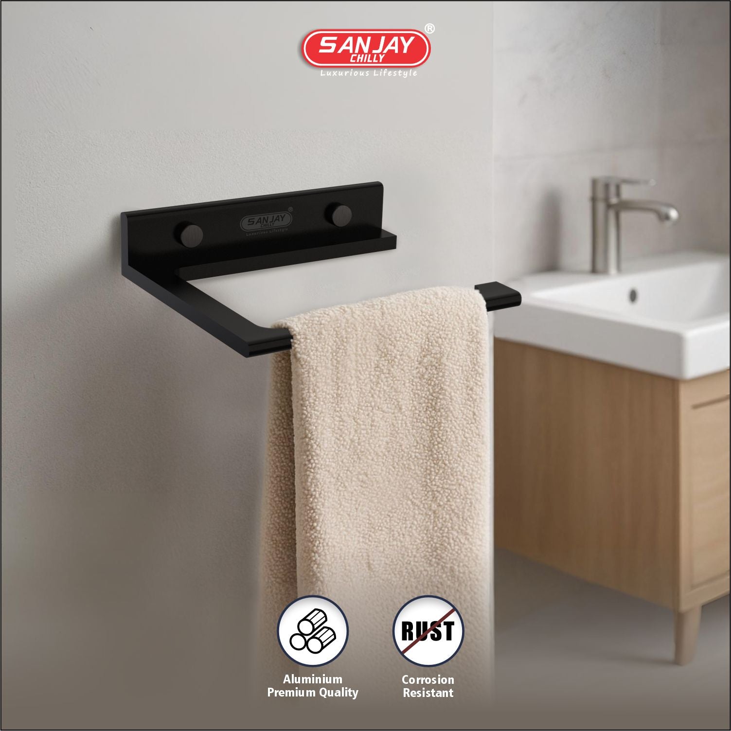 Towel Ring Ultra Black