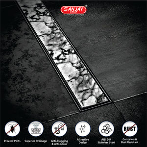 Shower Channel Marble Drainer