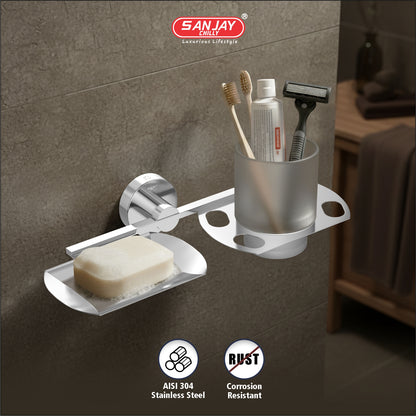 Soap Dispenser & Tumbler Holder Stello