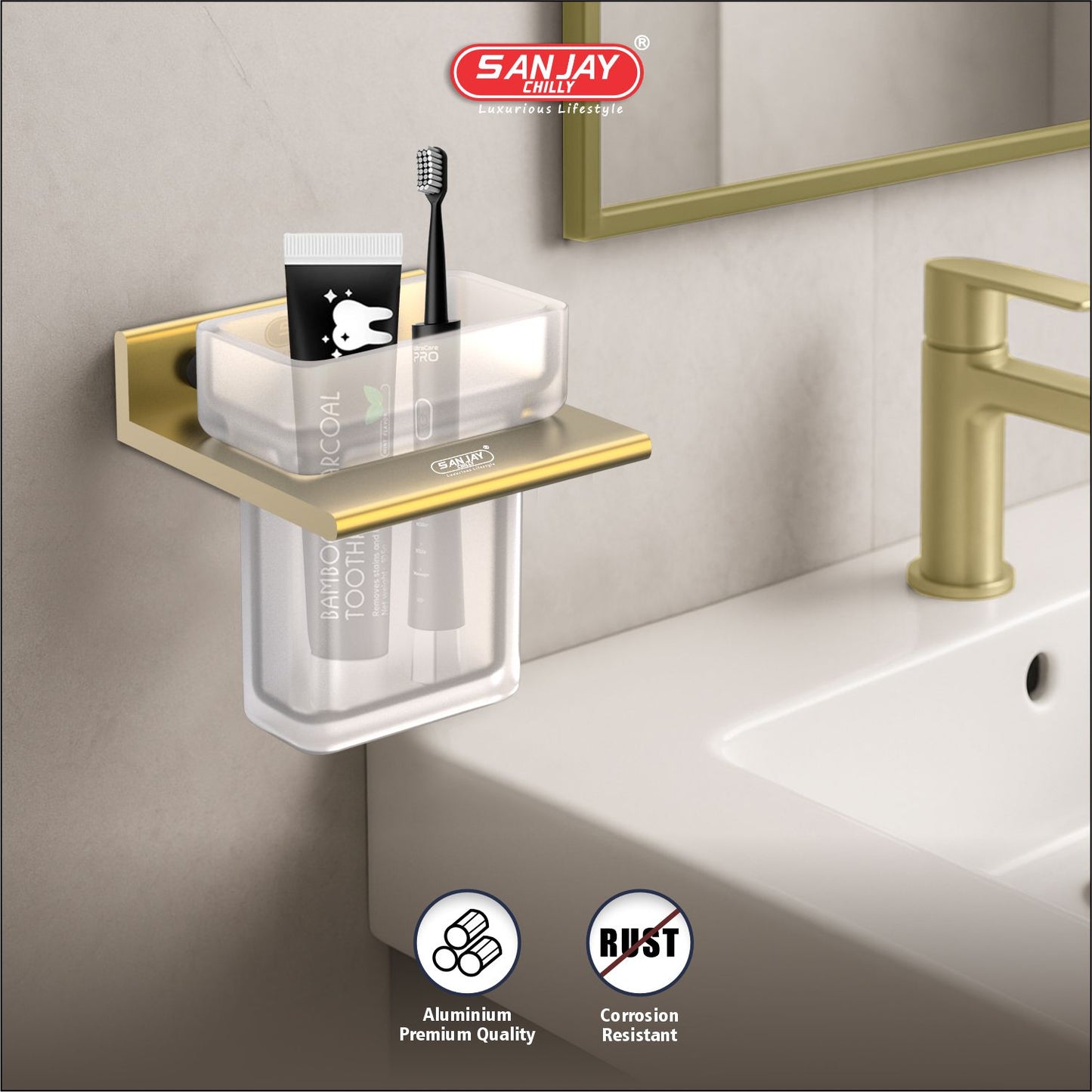 Tumbler Holder French Gold