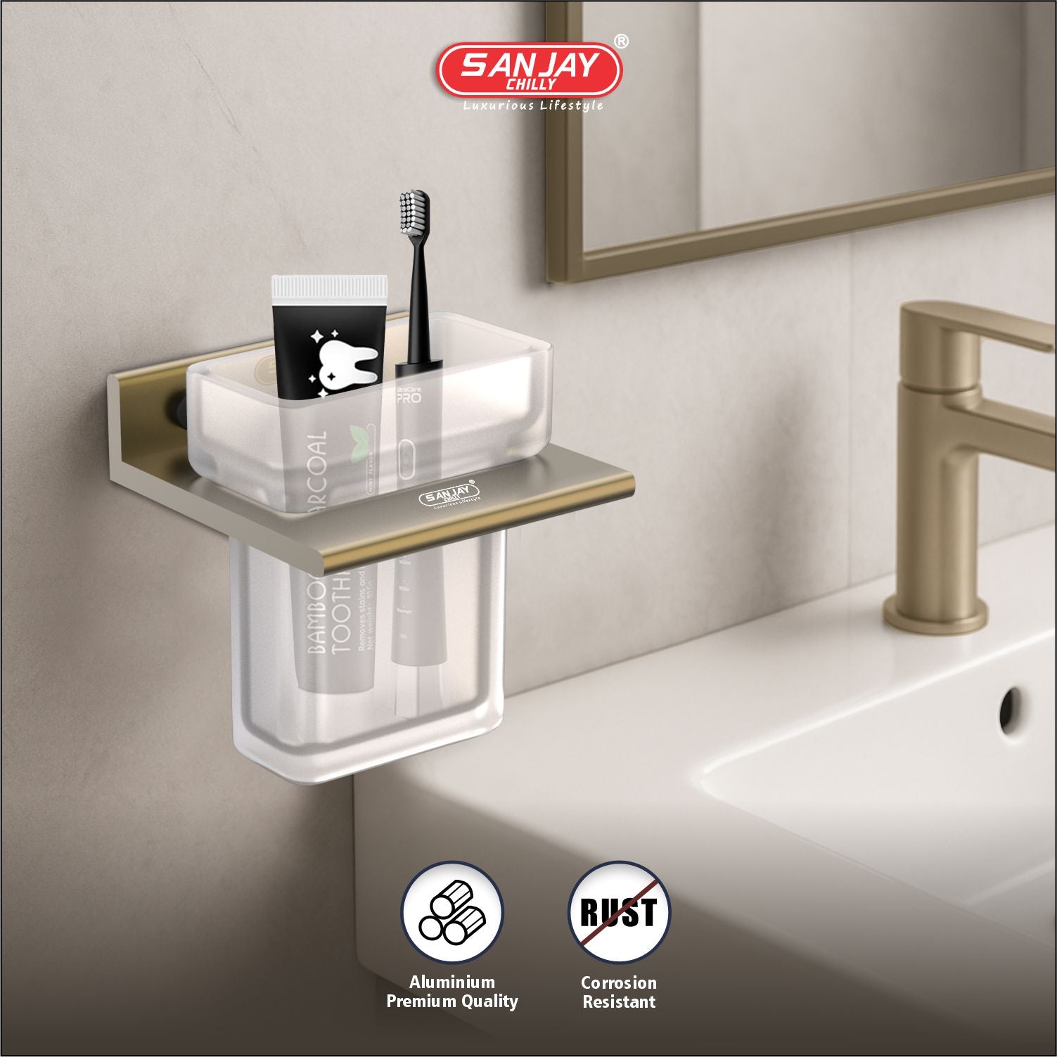 Tumbler Holder Brushed Bronze