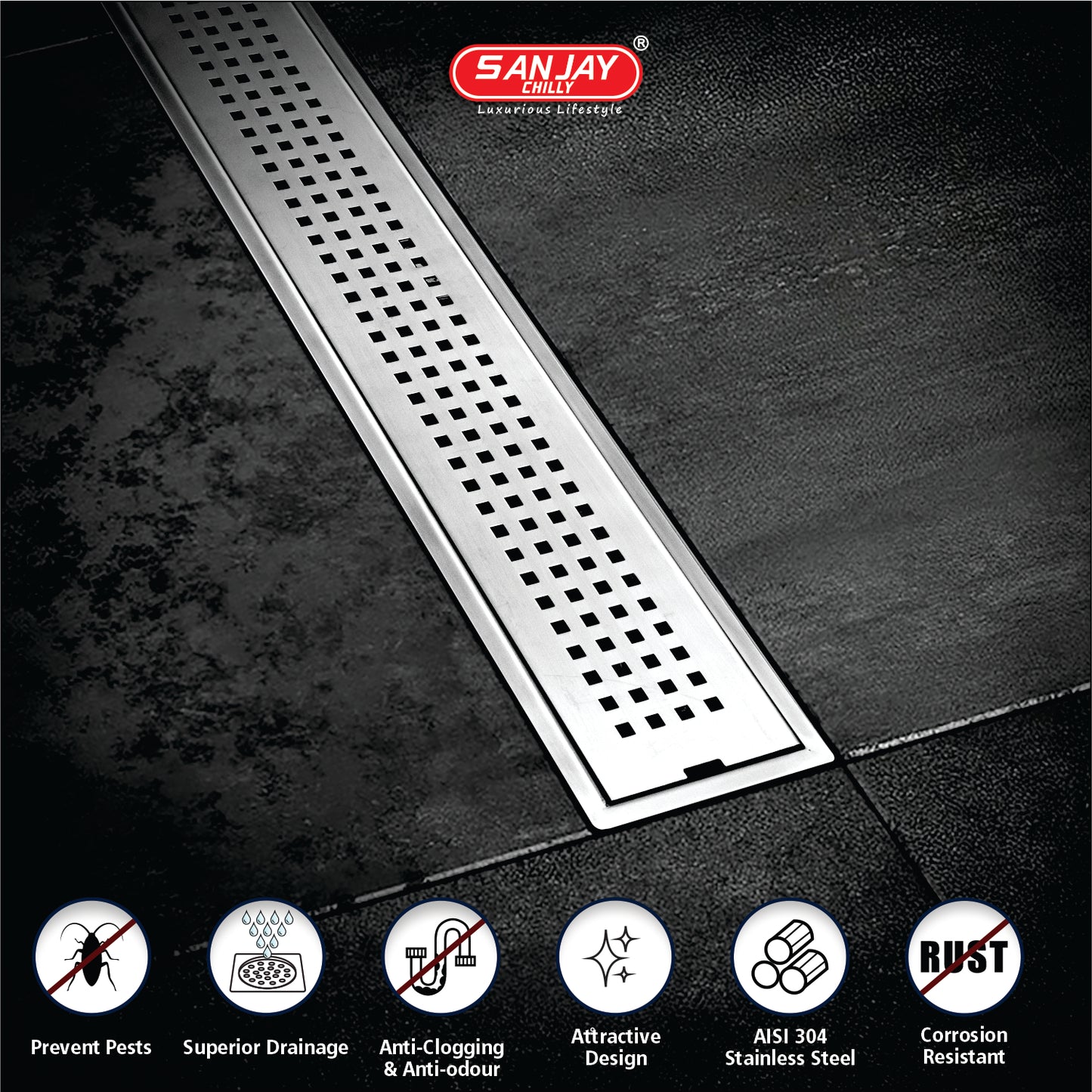 Shower Channel Square