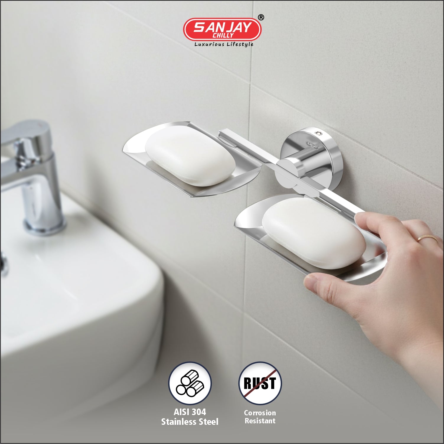 Dual Soap Dish Stello