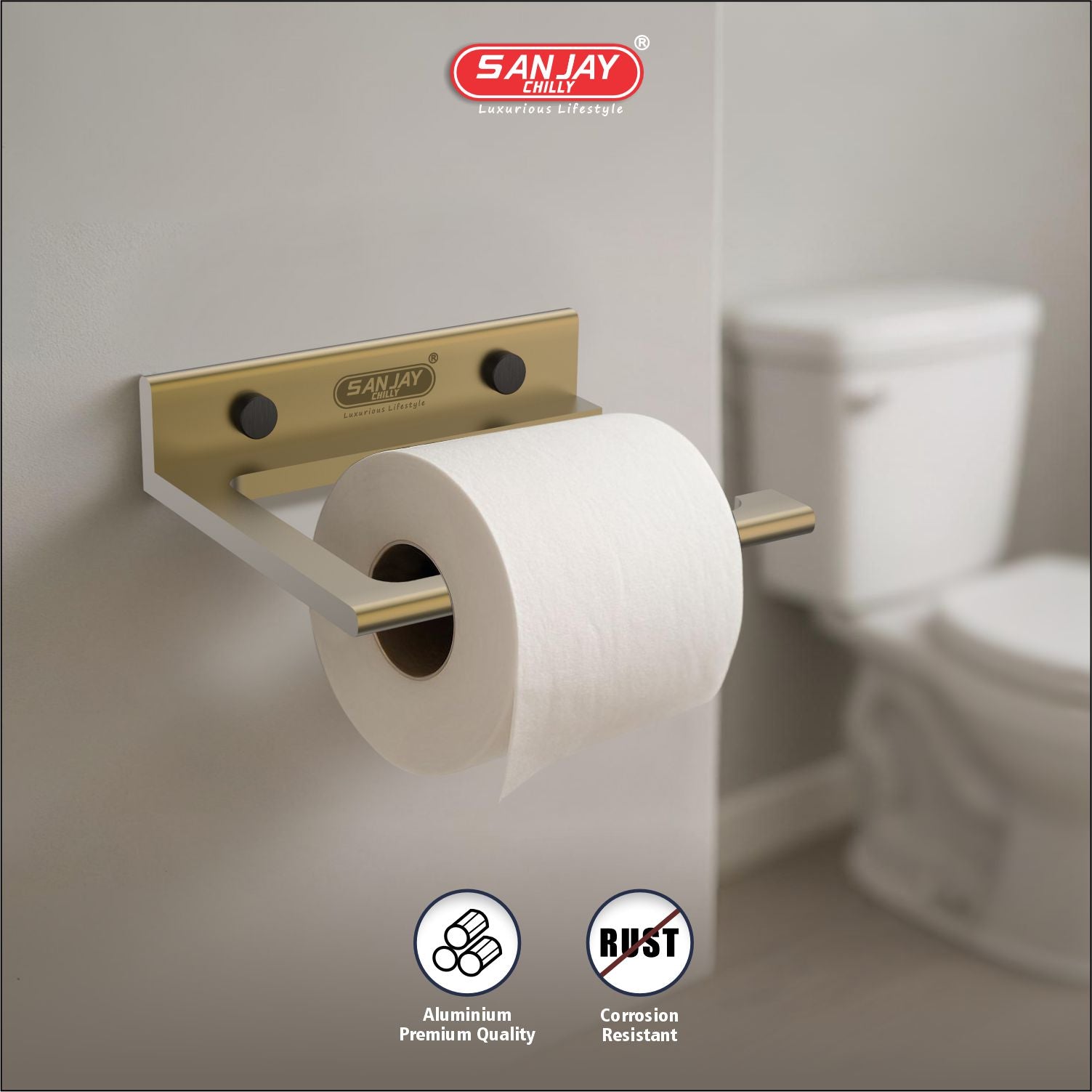 Tissue Holder Brushed Bronze