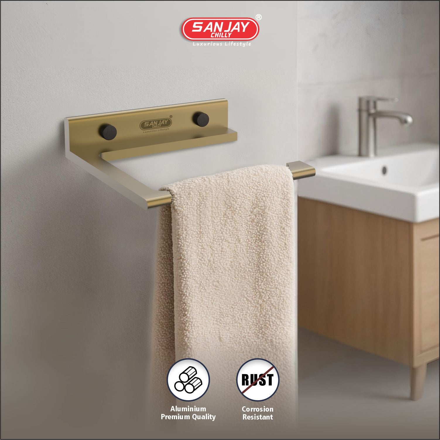 Towel Ring Brushed Bronze
