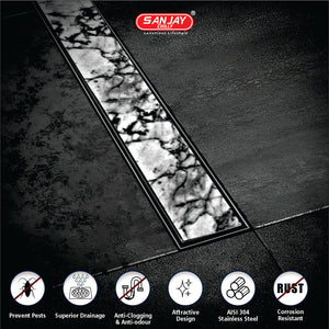 Shower Channel Marble Drainer Ultra