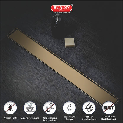 Marble Drainer Brushed Bronze