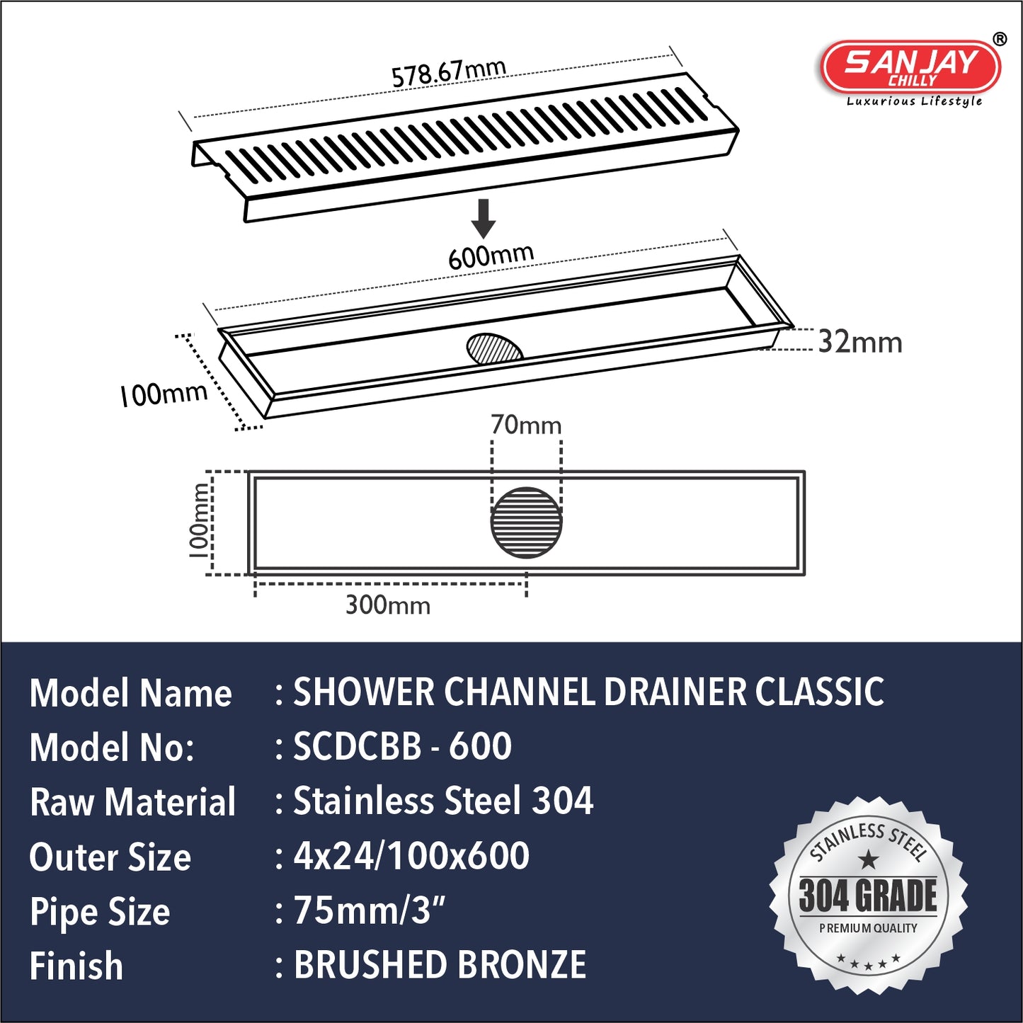 Classic Brushed Bronze