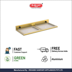 Dual Soap Dish French Gold