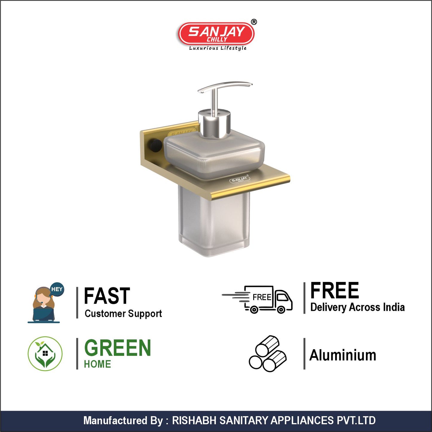 Soap Dispenser French Gold