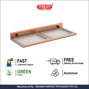 Dual Soap Dish Rose Gold