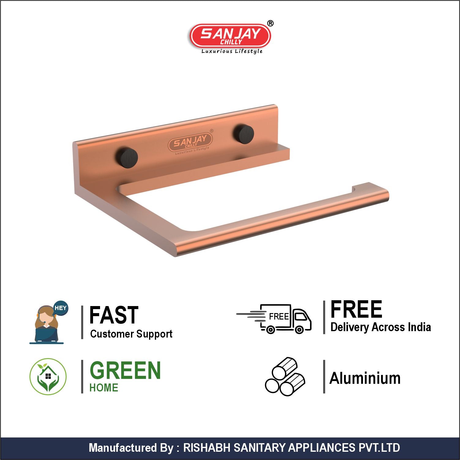 Tissue Holder Rose Gold