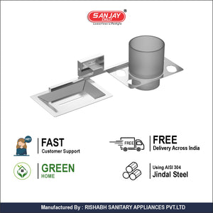 Soap Dispenser & Tumbler Holder Dual Velora