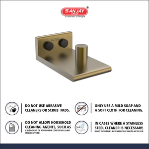 Robe Hook Brushed Bronze
