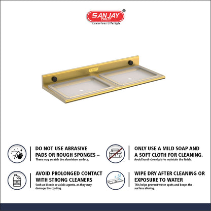 Dual Soap Dish French Gold