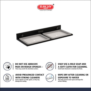 Dual Soap Dish Ultra Black