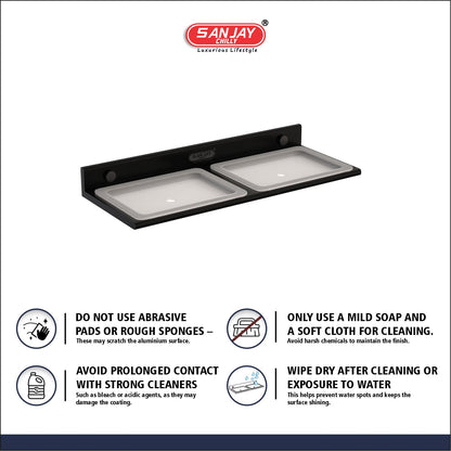 Dual Soap Dish Ultra Black