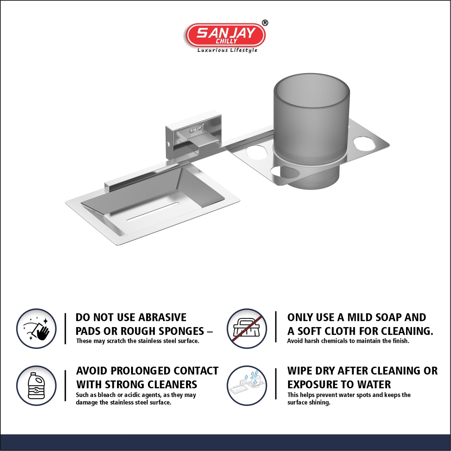 Soap Dispenser & Tumbler Holder Dual Velora