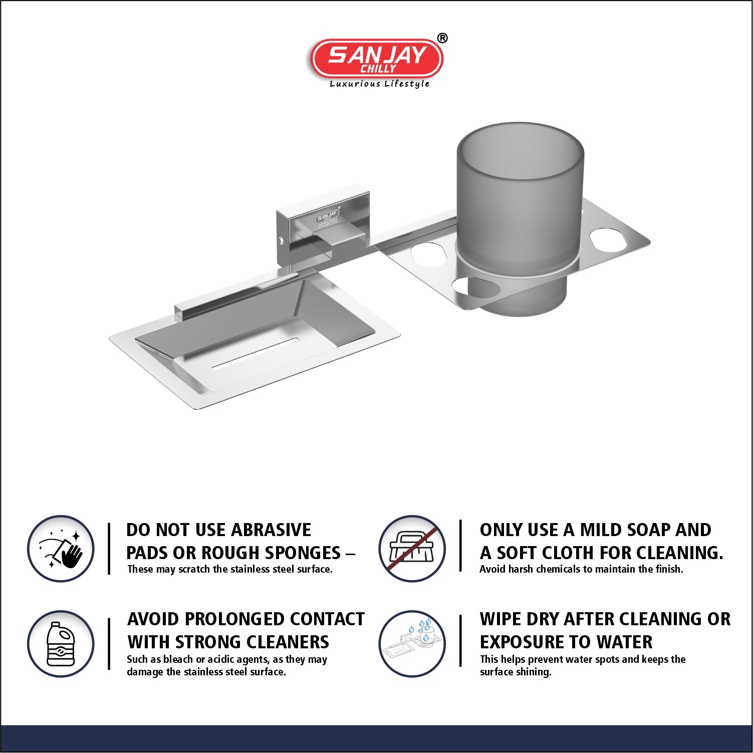 Soap Dispenser & Tumbler Holder Dual Velora