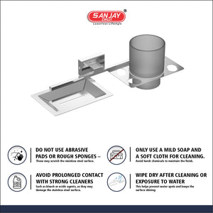 Soap Dispenser & Tumbler Holder Dual Velora