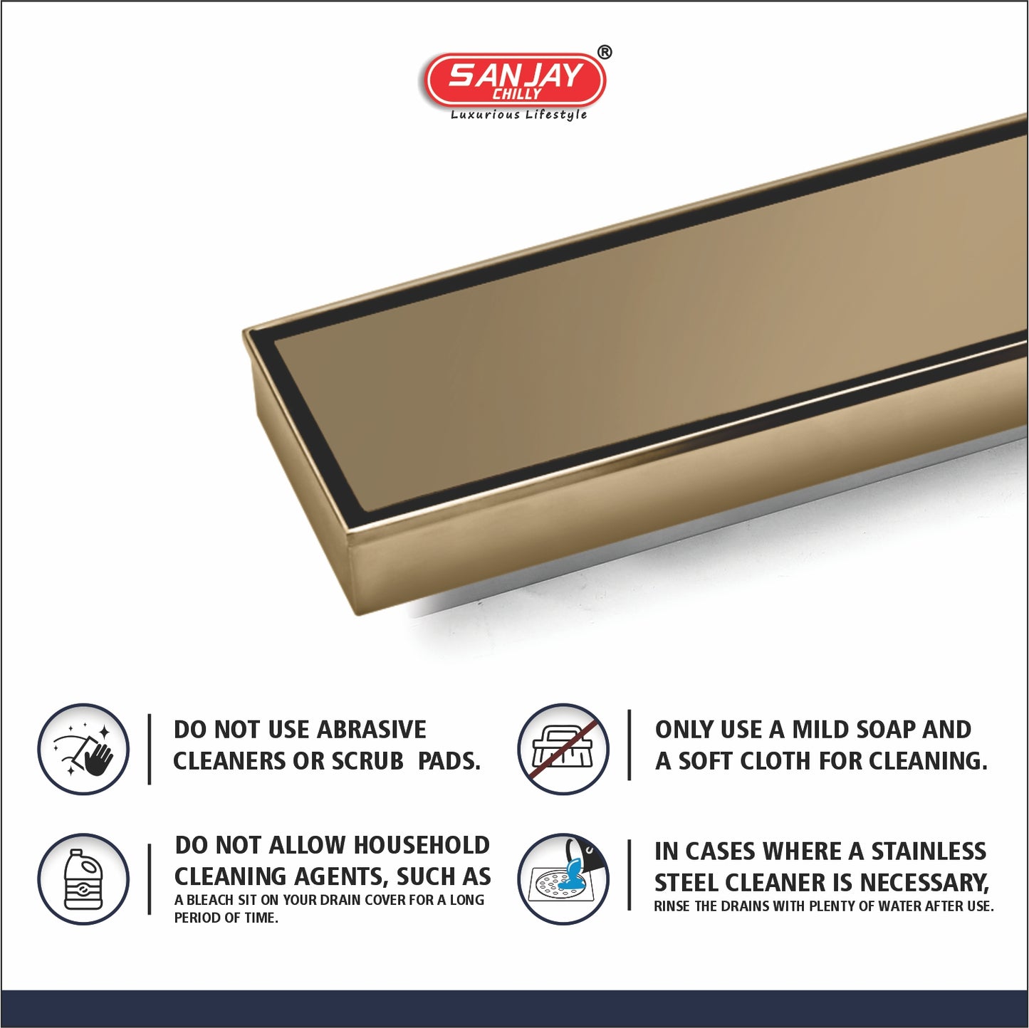 Marble Drainer Brushed Bronze