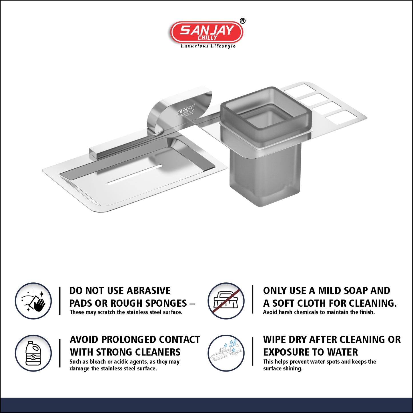 Soap Dispenser & Tumbler Holder Dual  Aristo