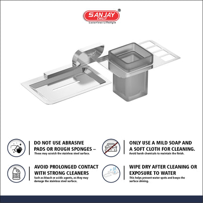 Soap Dispenser & Tumbler Holder Dual  Aristo