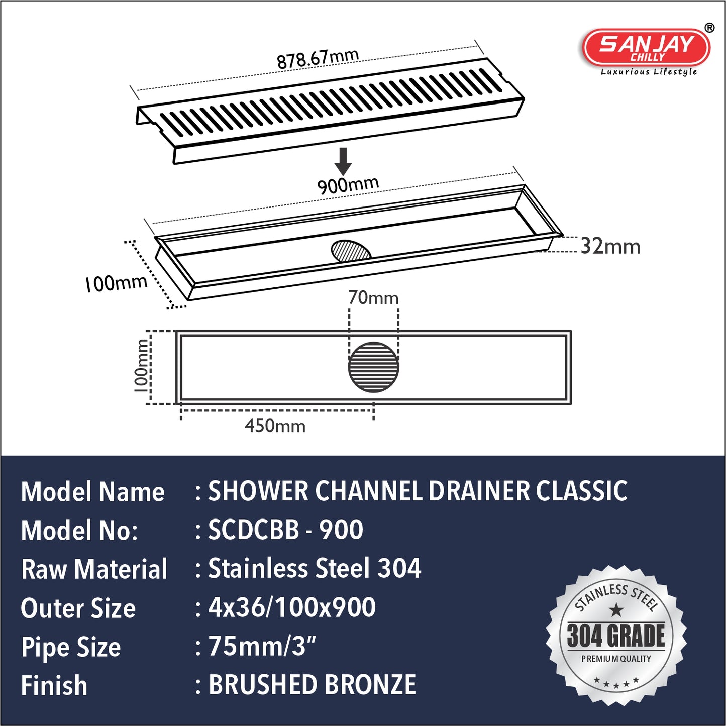 Classic Brushed Bronze