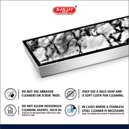 Shower Channel Marble Drainer Ultra