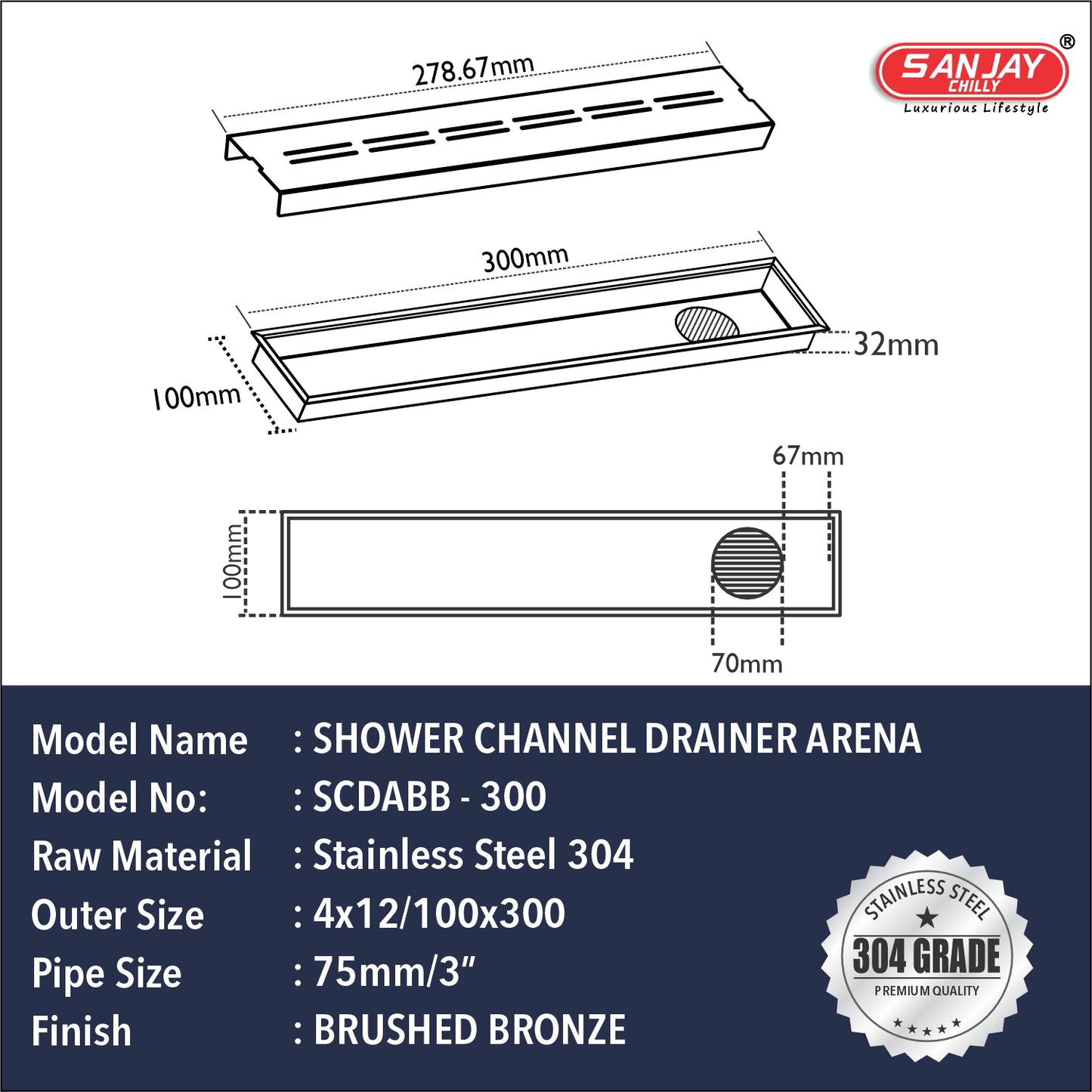 Arena Brushed Bronze
